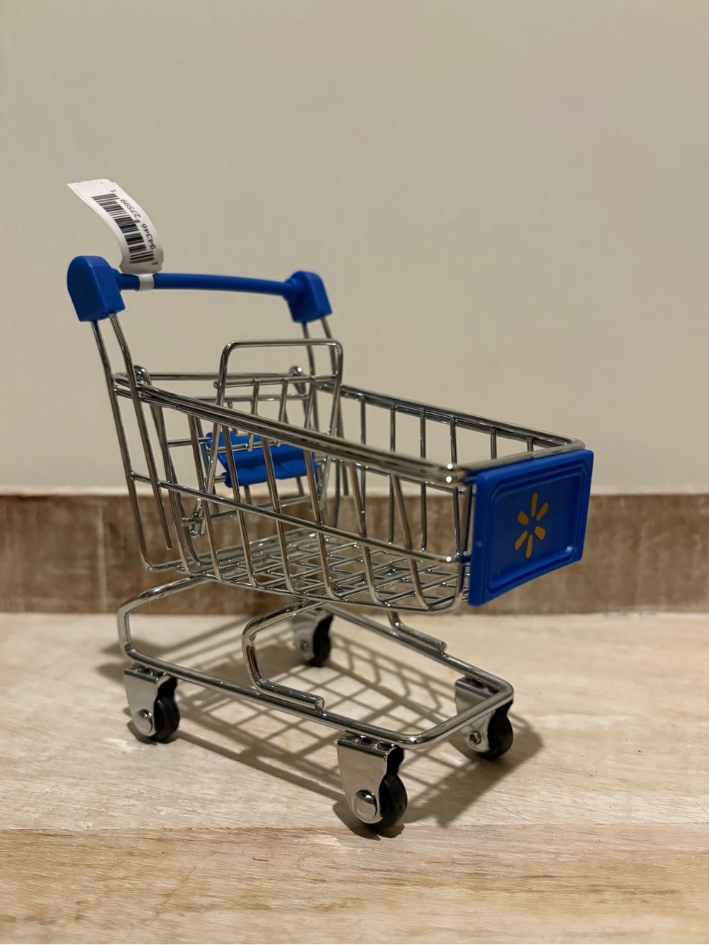 Walmart Mini Blue Metal Shopping Cart Toy